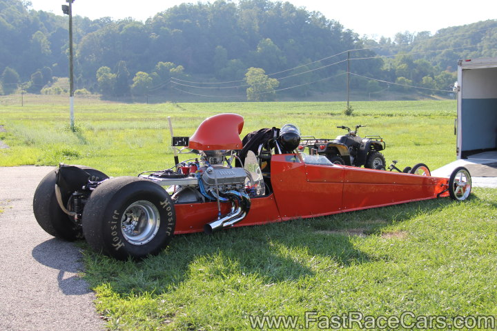 Orange Dragster with Downswept Headers