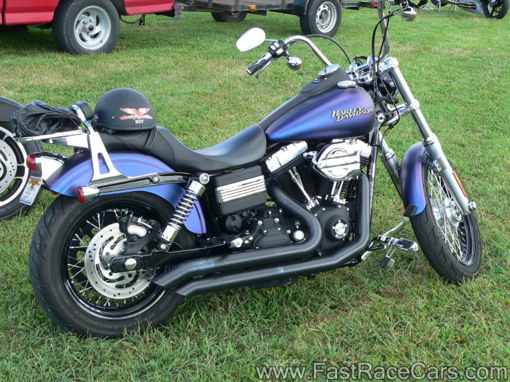 Harley Davidson with Color Changing Purple Paint