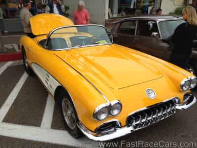 Yellow and White Corvette