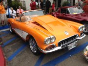 Orange and White 1958 Corvette Convertible  