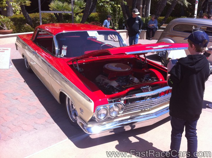 Red and White 1962 Chevrolet Impala