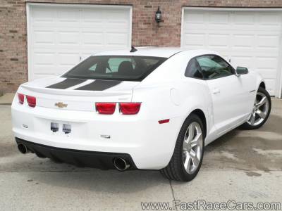 White 2010 Camaro SS LS3 with Black Stripes