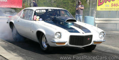 WHITE 2ND-GEN CAMARO WITH STRIPES