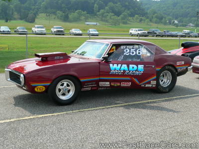 Maroon CAMARO Drag Car