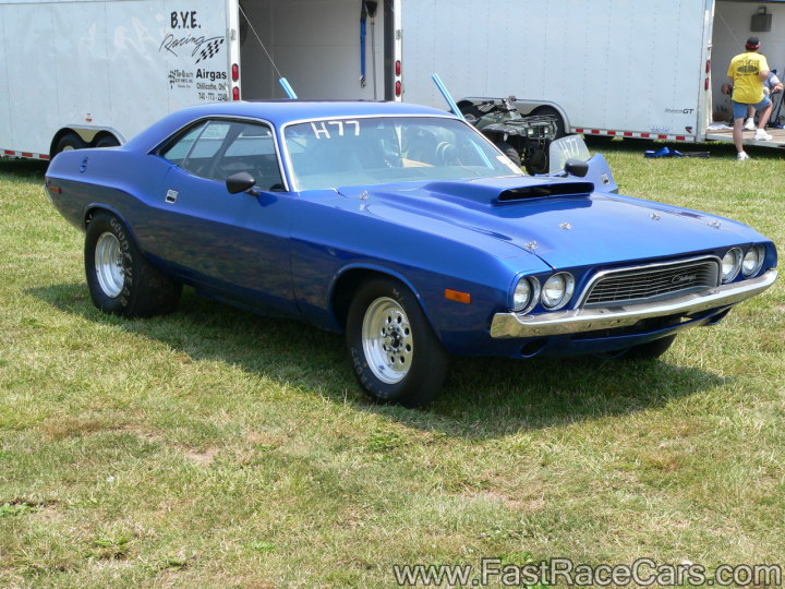 Blue CHALLENGER Drag Car