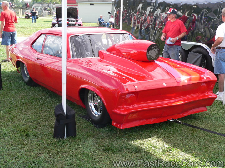 Solid Red NOVA Drag Car
