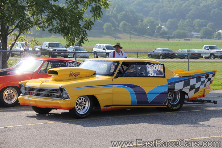 Yellow 1967 Nova Top Sportsman Drag Car