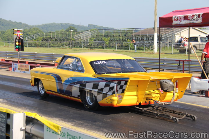Yellow 1967 Nova Top Sportsman Drag Car